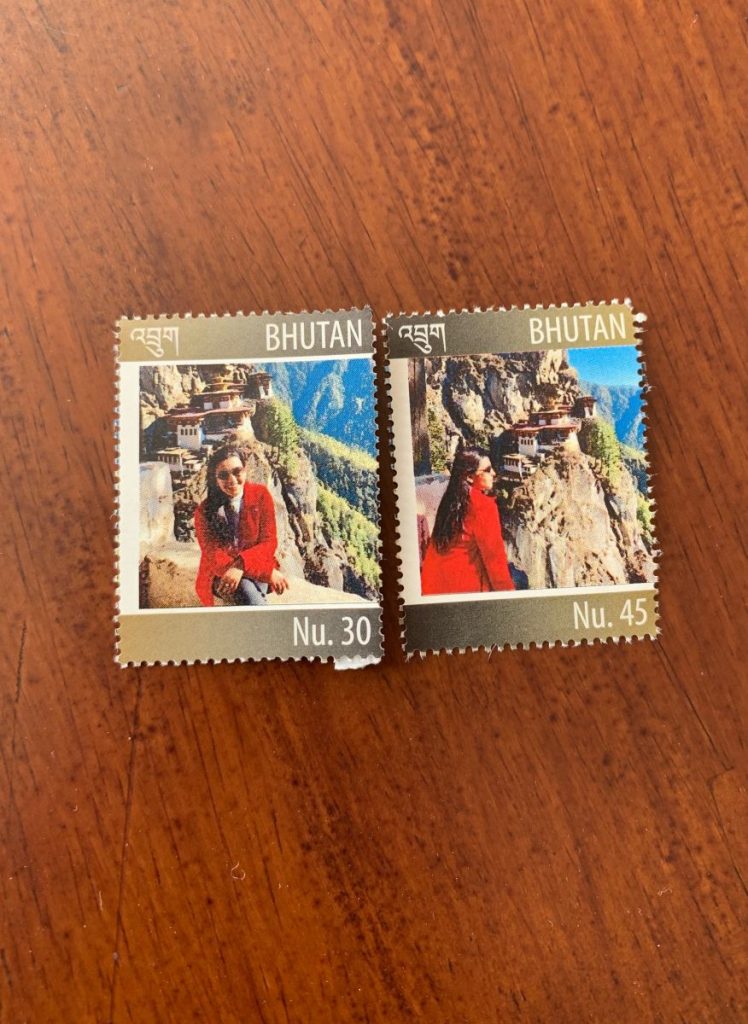 Customised stamps in Bhutan