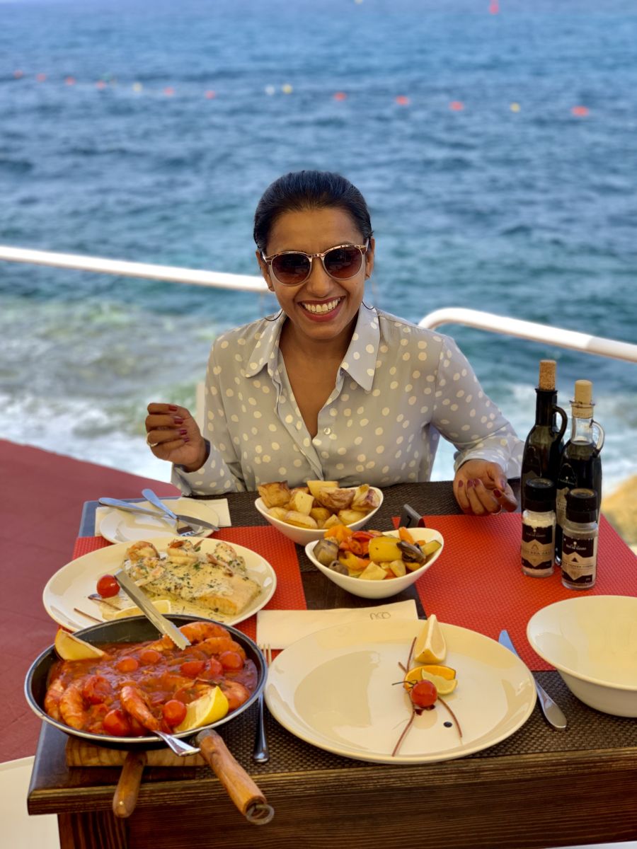 The delicious seafood at Otters in Gozo