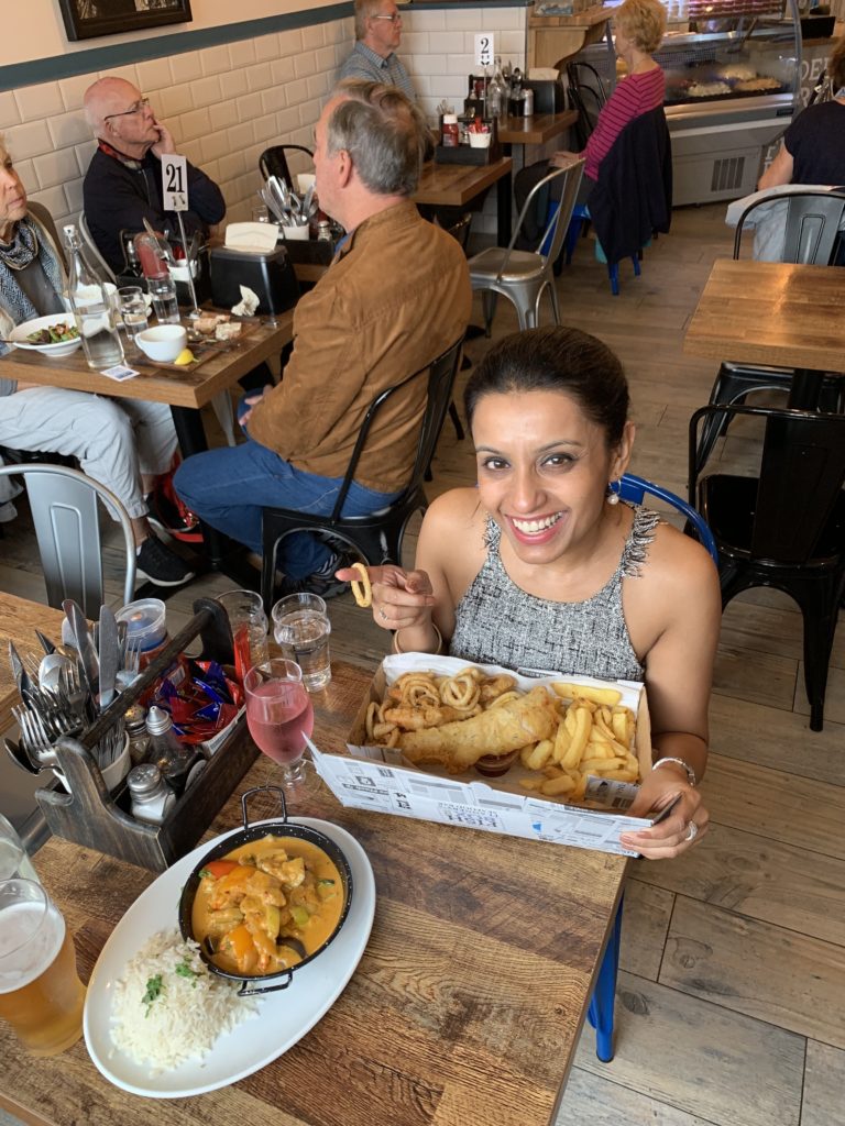 A very happy me at the Fish Box, Ireland A very happy me at the Fish Box, Ireland