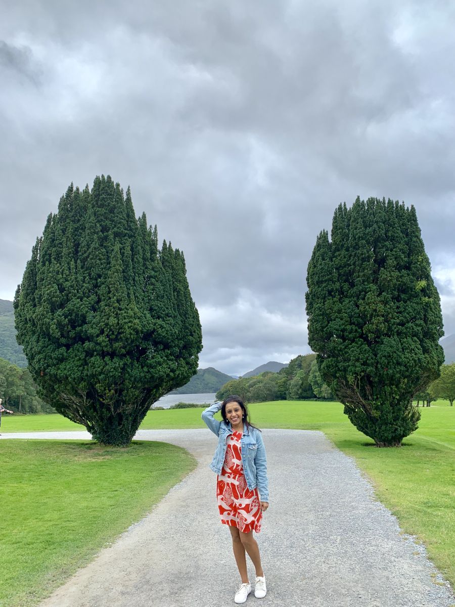 Walking by the Muckross house in Ireland Walking by the Muckross house in Ireland