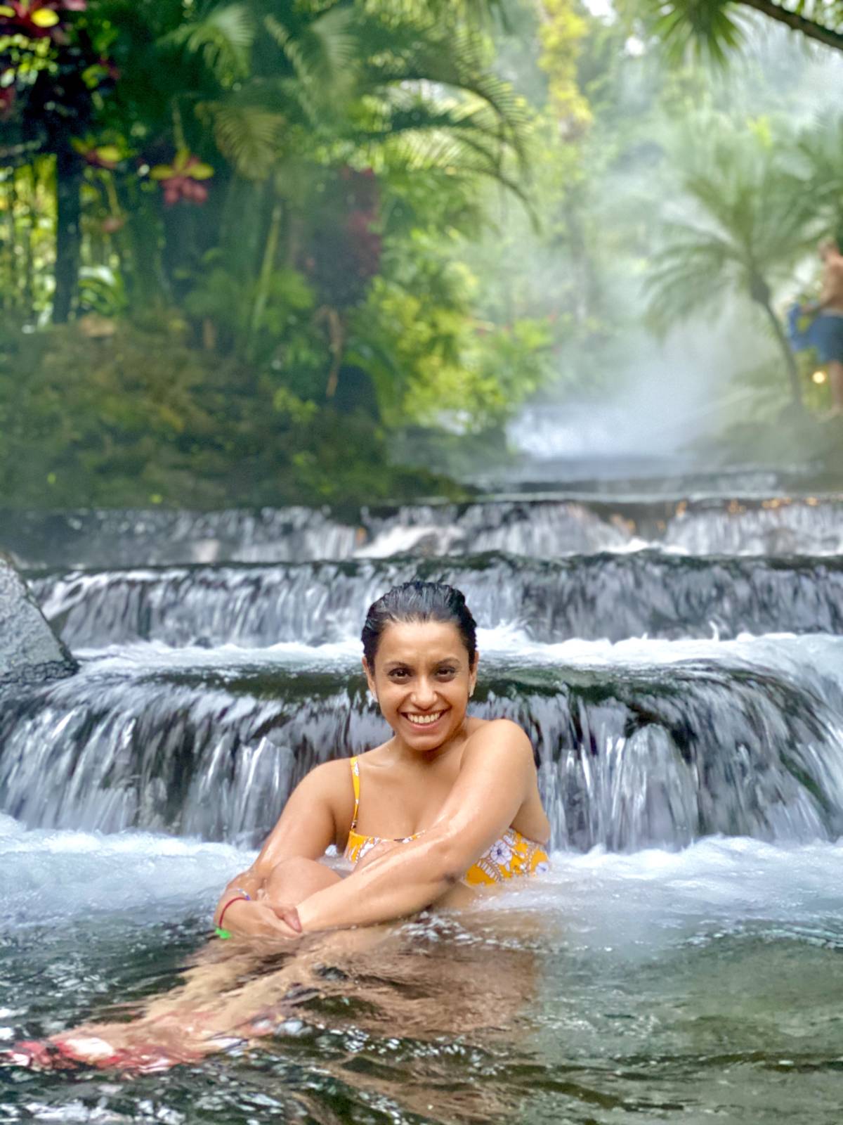 Bathing in the natural hot springs of Costa Rica