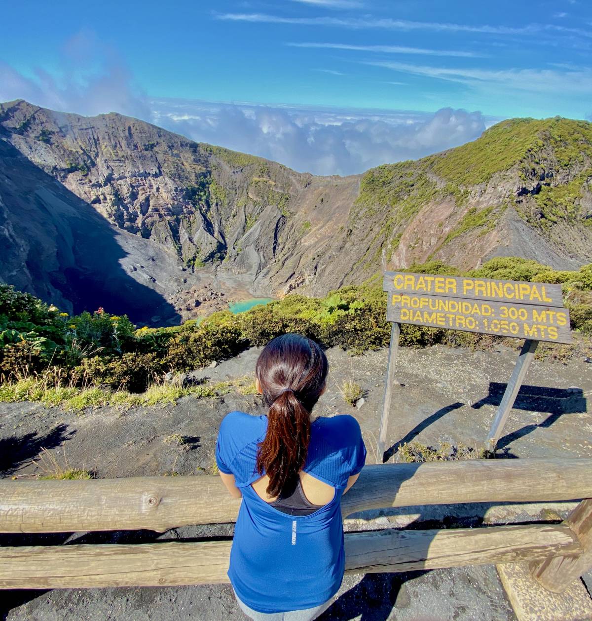 The first view of the crater after the hike