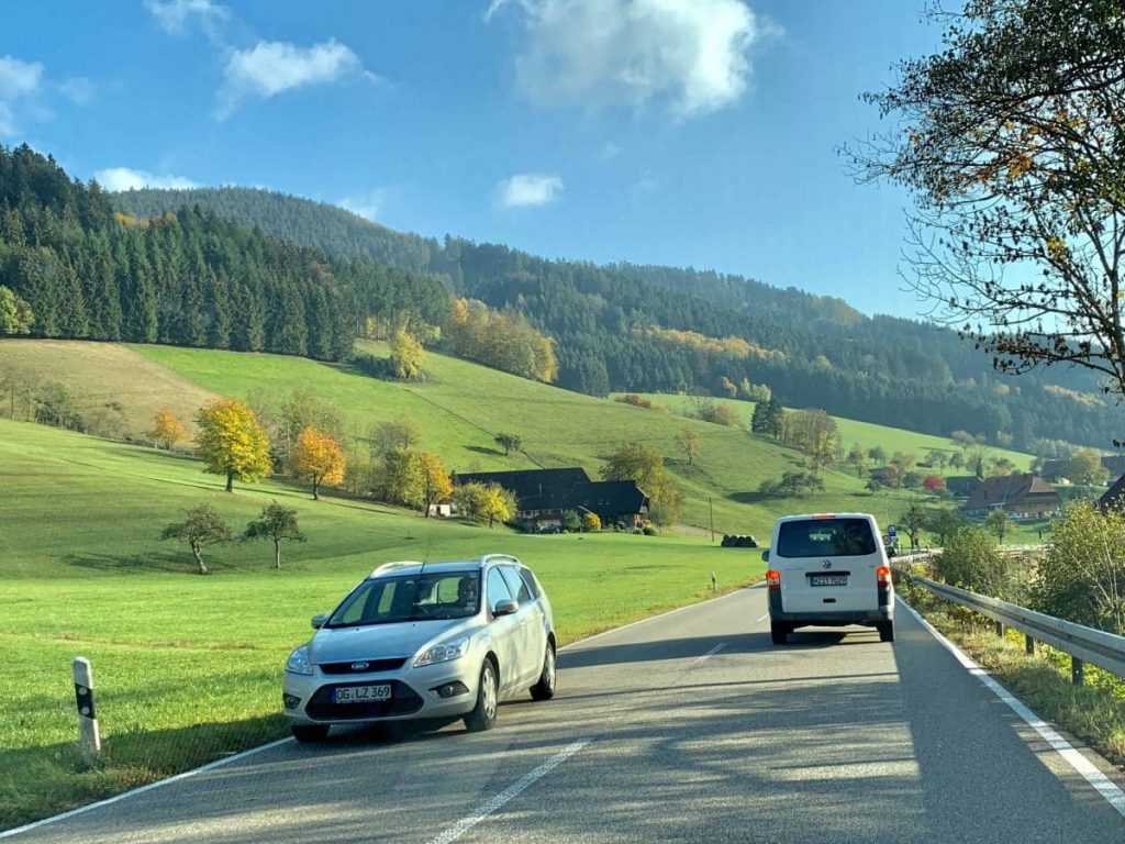 Driving on the Black Forest high road