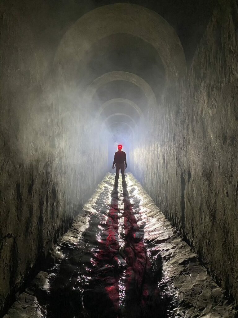 The craziest experience - walking through 50 metre deep tunnels in Kiev.
