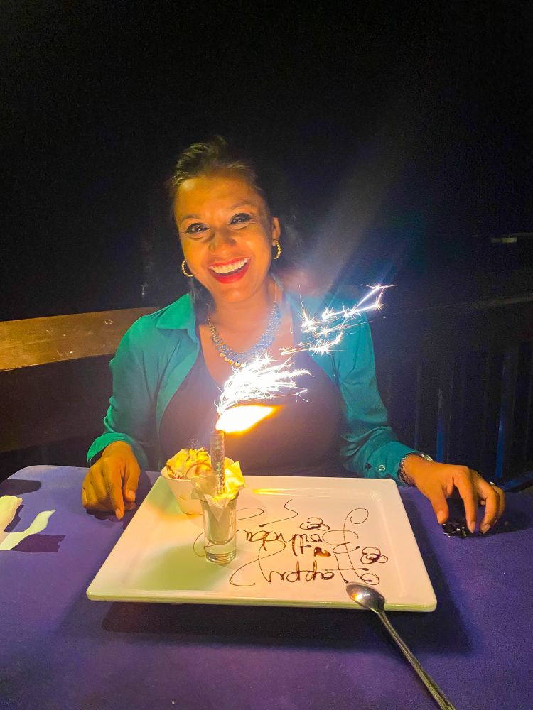 Celebrating my birthday at Steak & Ribs restaurant in Rif Fort